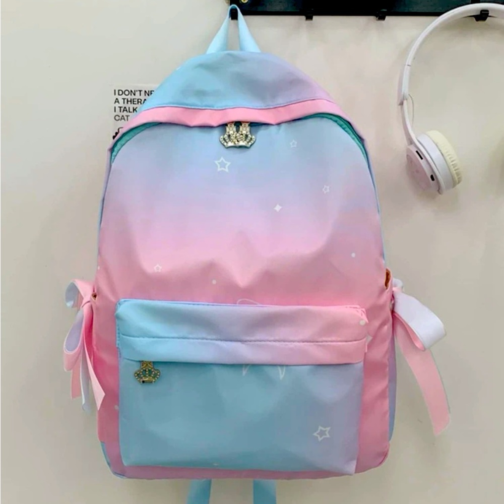 Ombré pastel backpack, nylon backpack, girls backpack, Christmas gift